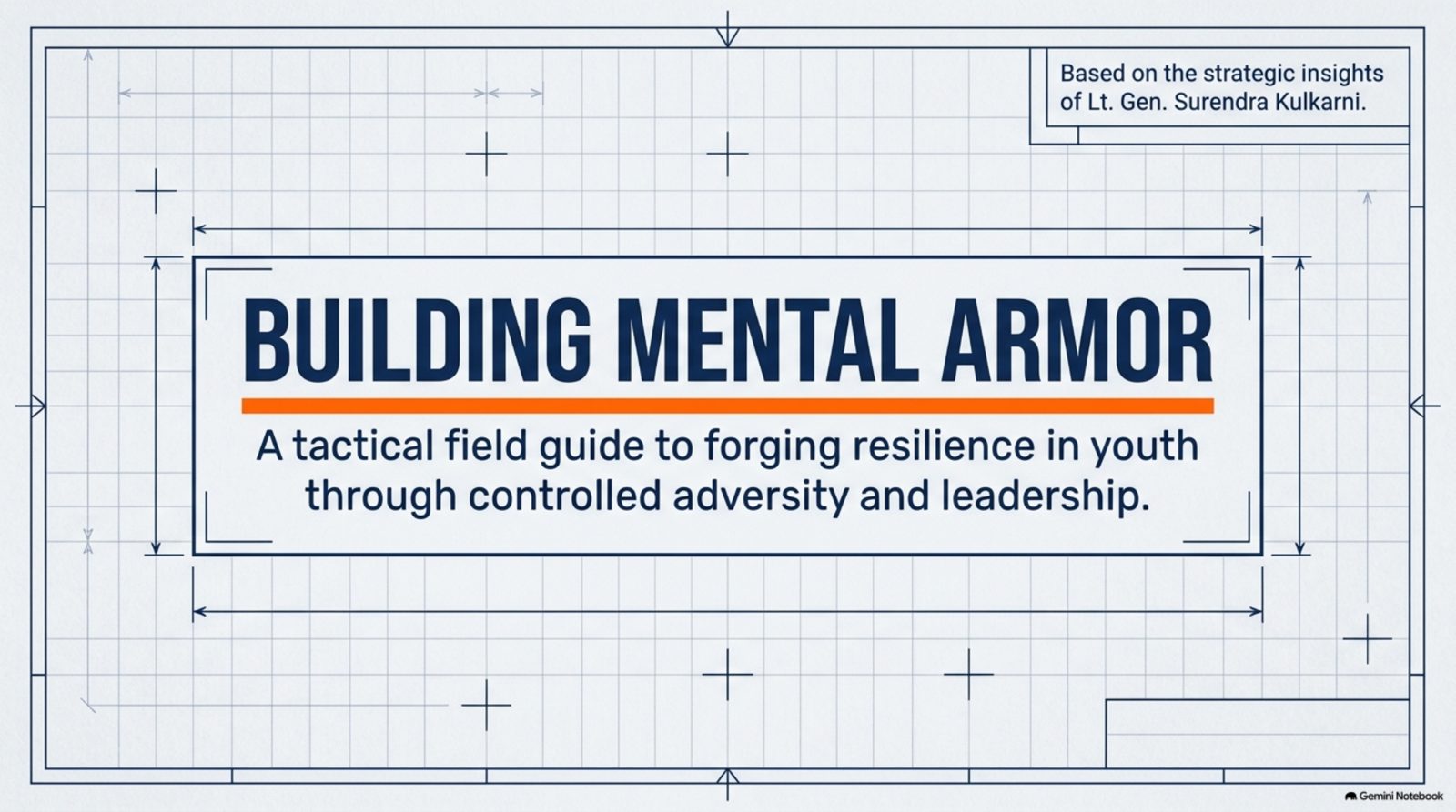 Cover: Building Mental Armor, a tactical field guide to forging resilience in youth through controlled adversity and leadership